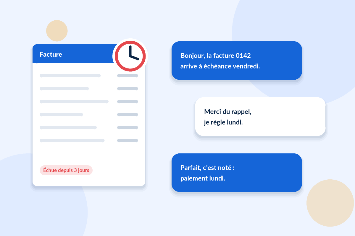 Illustration : Relancer un client qui ne paie pas, sans abîmer la relation